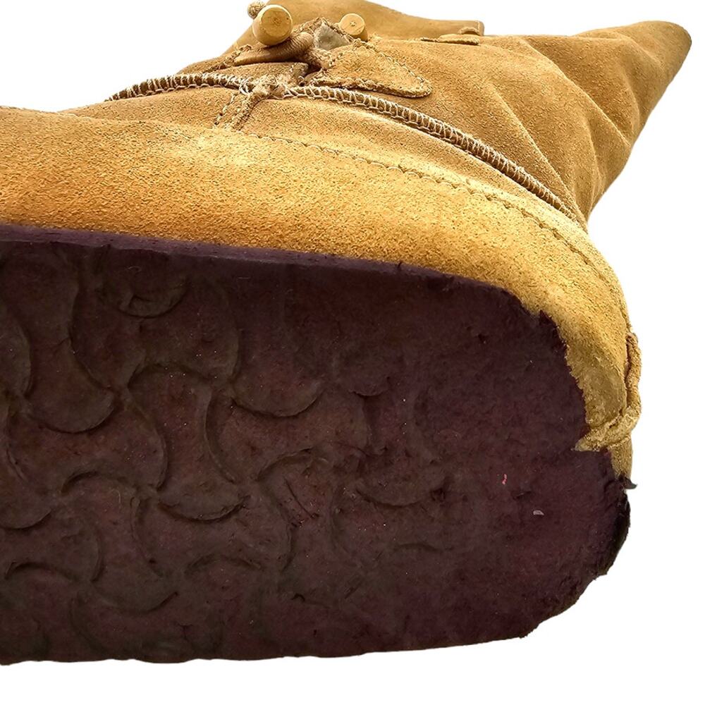Y-Not Tan Retro Boho Suede Winter Light Academia Boots with Toggles - Picture 7 of 7